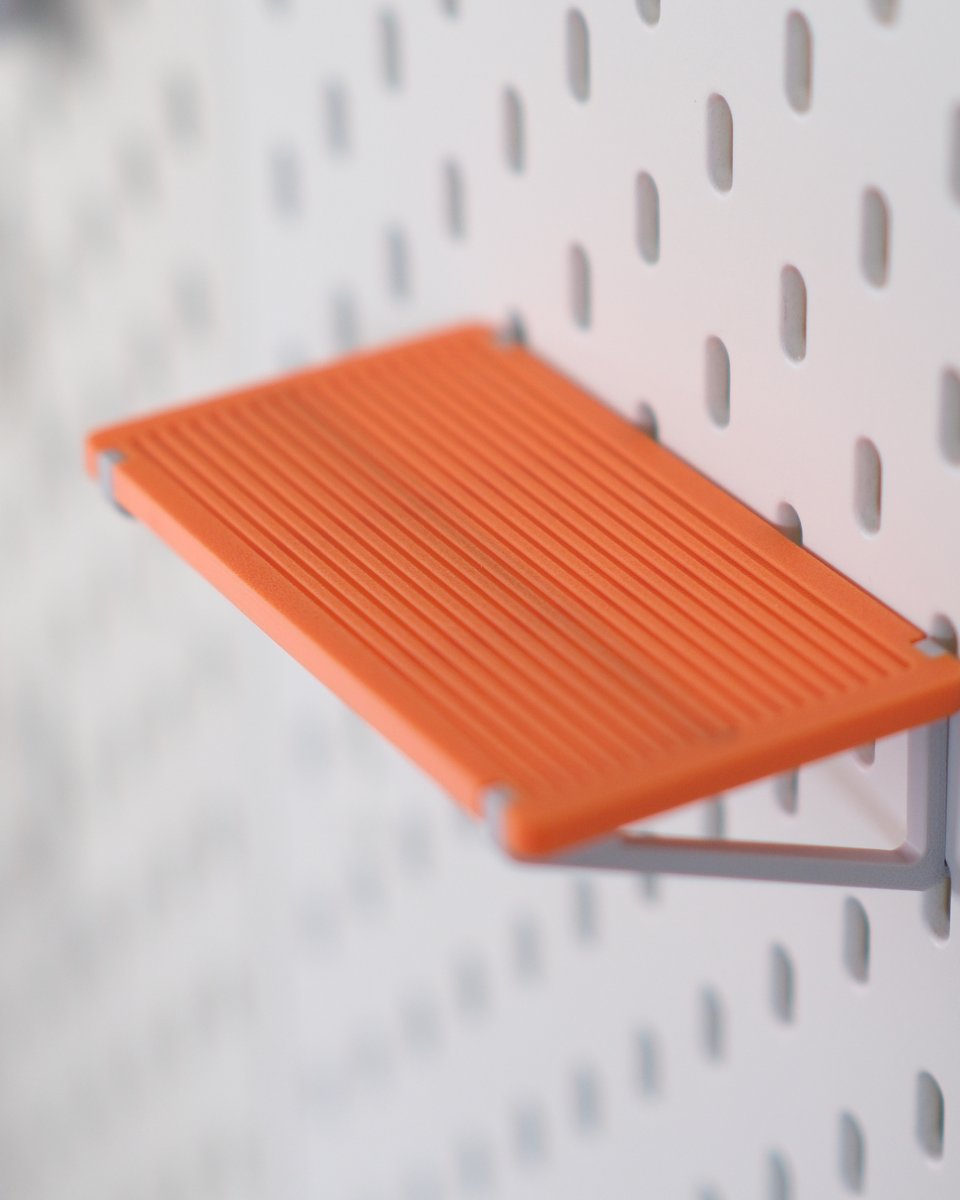 Ikea Skadis Minimal Toy Display Shelf – Snap‑on Pegboard Shelf For Mini Figures - thumbnail 10